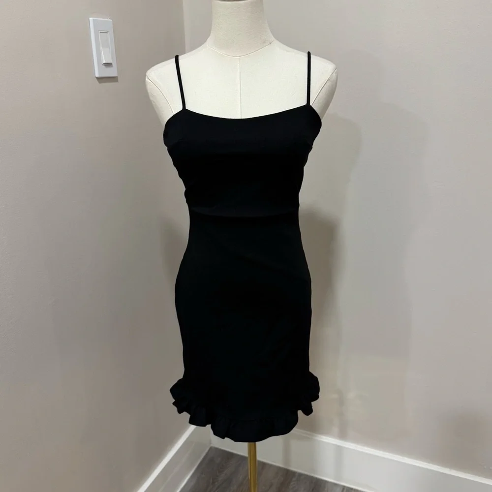 Lulu's‎ Spoonful of Sass Black Bodycon Mini Dress small